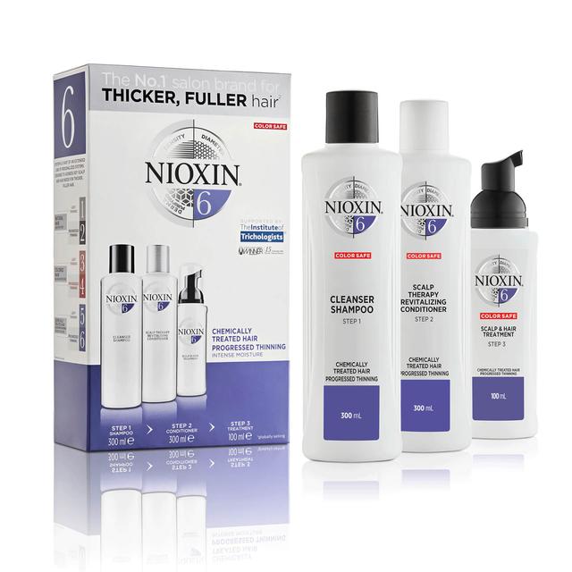 NIOXIN 3-Part System 6 Loyalty Kit for Chemically Treated Hair with Progressed Thinning on Productcaster.