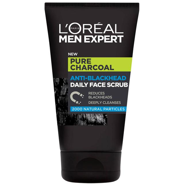 L'Oréal Paris Men Expert Pure Charcoal Anti-Blackhead Daily Face Scrub 100ml on Productcaster.