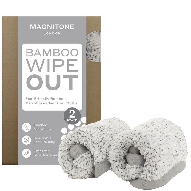 MAGNITONE WipeOut 100% Microfibre Bamboo Cleansing Cloths 2 Pack on Productcaster.