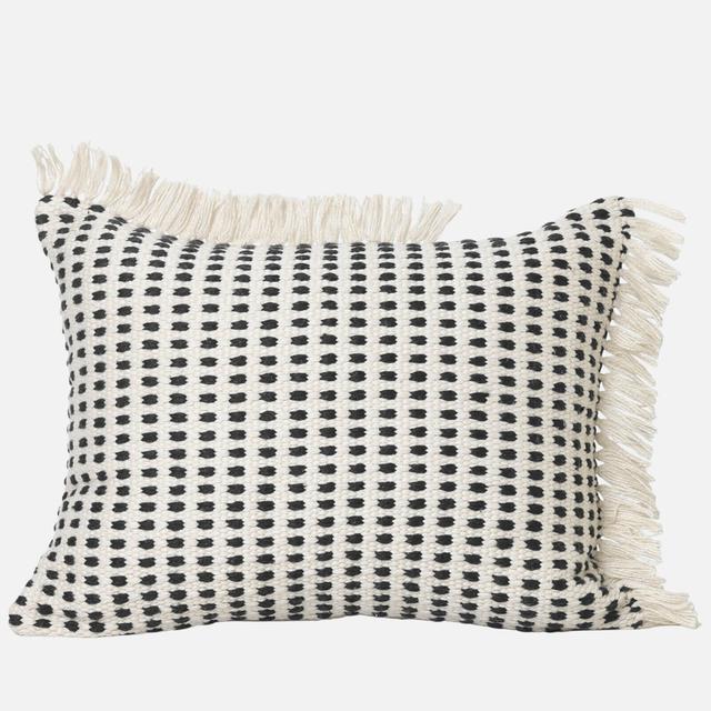 Ferm Living Way Outdoor 70cm x 50cm Cushion - White/Black Multi on Productcaster.