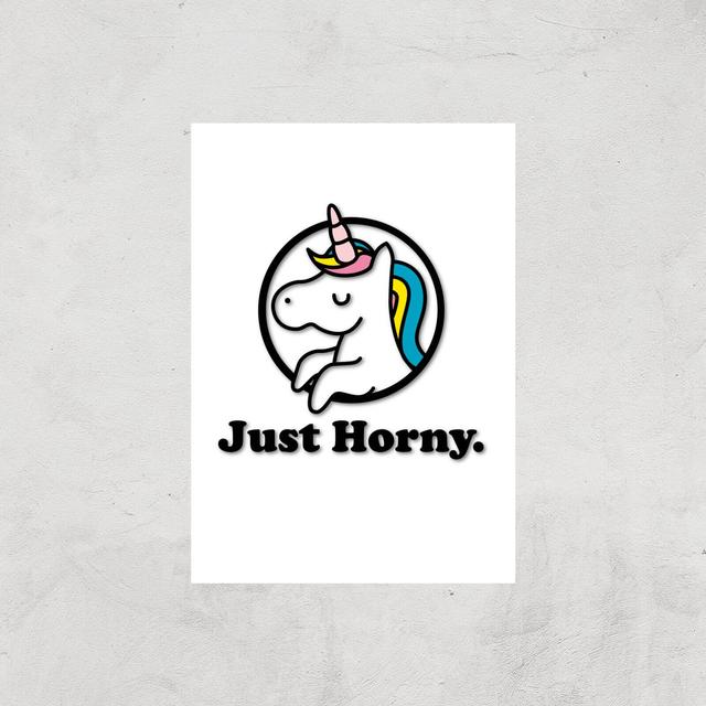 Just Horny Art Print - A4 - Print Only on Productcaster.