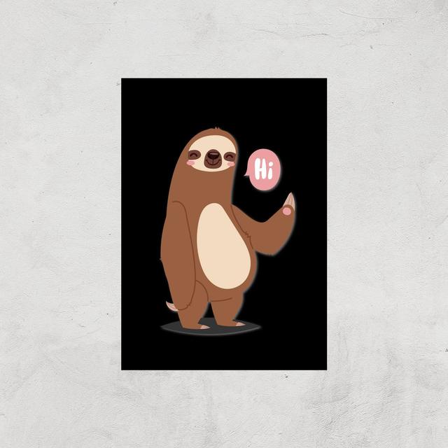 Sloth Hi Art Print - A4 - Print Only on Productcaster.