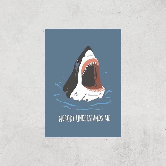 Sharks Nobody Understands Me Art Print - A4 - Print Only on Productcaster.