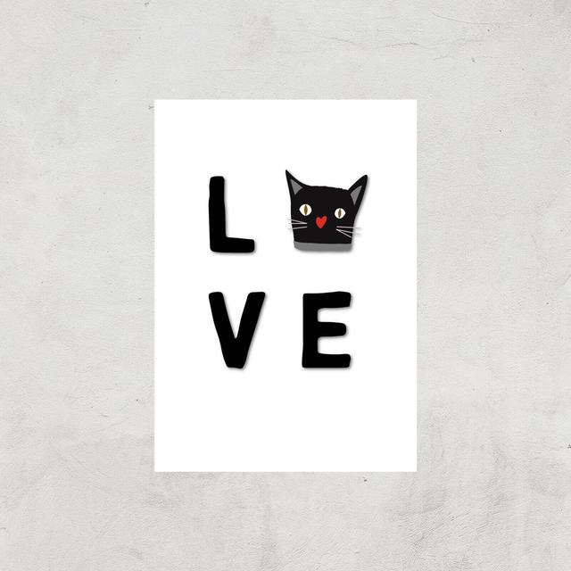 Cat Love Art Print - A4 - Print Only on Productcaster.