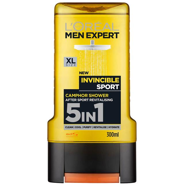 L'Oréal Men Expert Invincible Sport 5-in-1 Shower Gel 300ml on Productcaster.