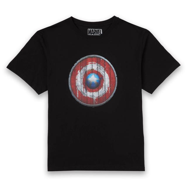 Marvel Captain America Wooden Shield Camiseta de Hombre - Negra - L on Productcaster.