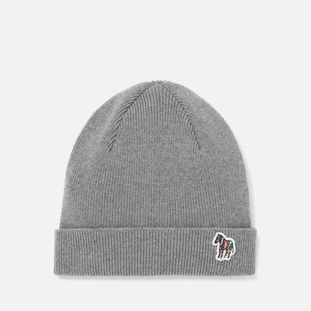 PS Paul Smith Men's Zebra Patch Beanie - Slate Grey on Productcaster.