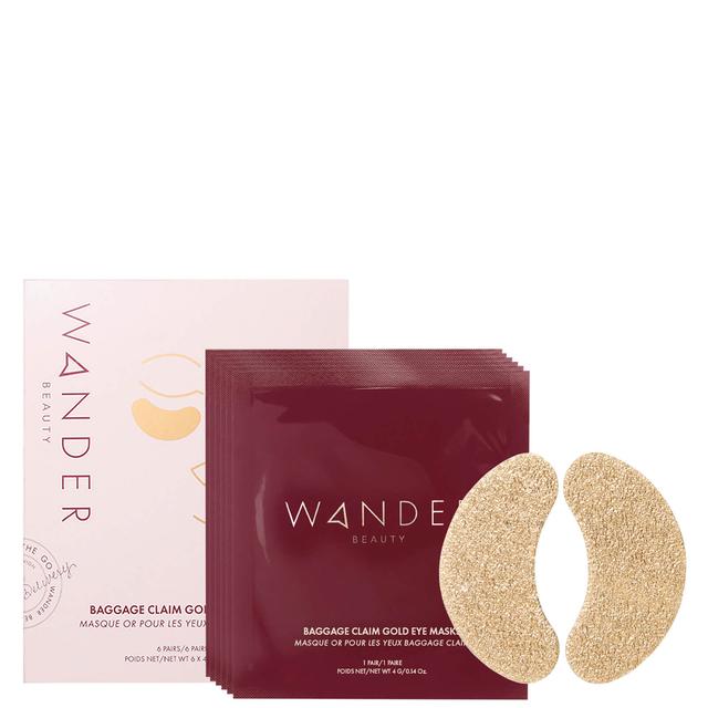 Wander Beauty Baggage Claim Eye Masks (Pack of 6) - Gold on Productcaster.