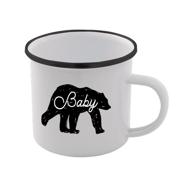 Baby Bear Enamel Mug – White on Productcaster.