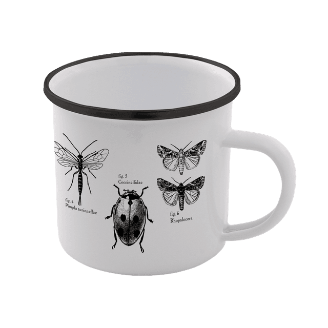 Insects Enamel Mug – White on Productcaster.