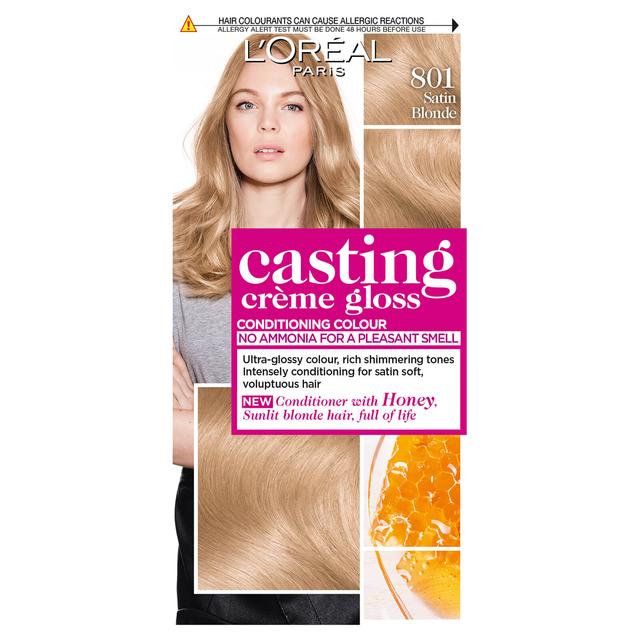 L'Oréal Paris Casting Crème Gloss Semi-Permanent Hair Dye (Various Shades) - 801 Satin Blonde on Productcaster.