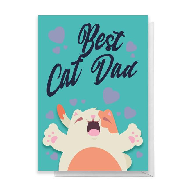 Best Cat Dad Greetings Card - Standard Card on Productcaster.