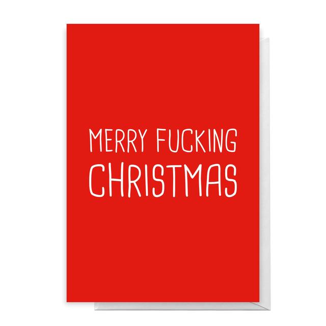 Merry Fucking Christmas Greetings Card - Large Card on Productcaster.