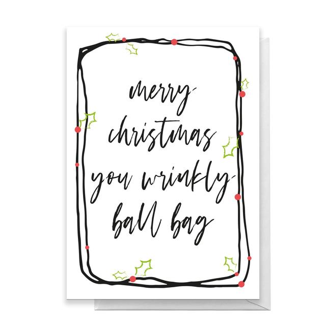 Merry Christmas You Wrinkly Ball Bag Greetings Card - Large Card on Productcaster.