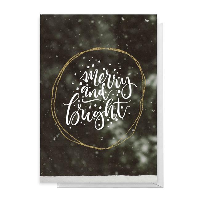 Merry And Bright Greetings Card - Standard Card on Productcaster.