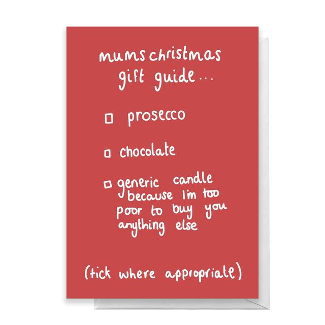 Mum's Christmas Guide Greetings Card - Standard Card on Productcaster.