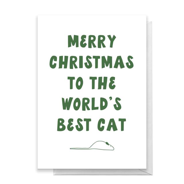 Merry Christmas To The World's Best Cat Greetings Card - Standard Card on Productcaster.