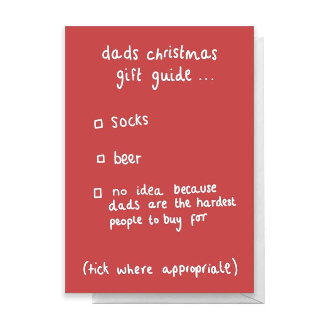 Dads Christmas Gift Guide Greetings Card - Standard Card on Productcaster.