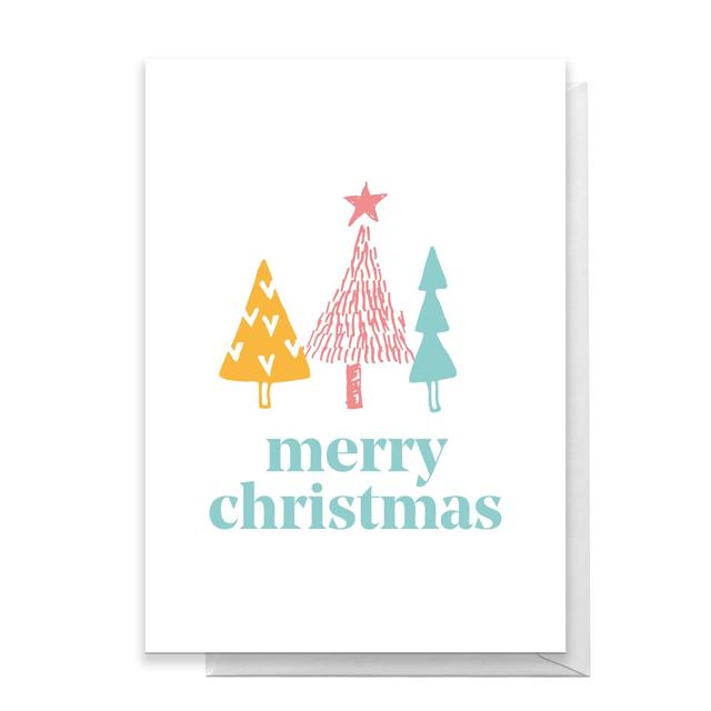 Merry Christmas Trees Greetings Card - Standard Card on Productcaster.