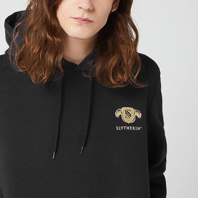 Sudadera con capucha bordada unisex Slytherin de Harry Potter - Negro - XL on Productcaster.