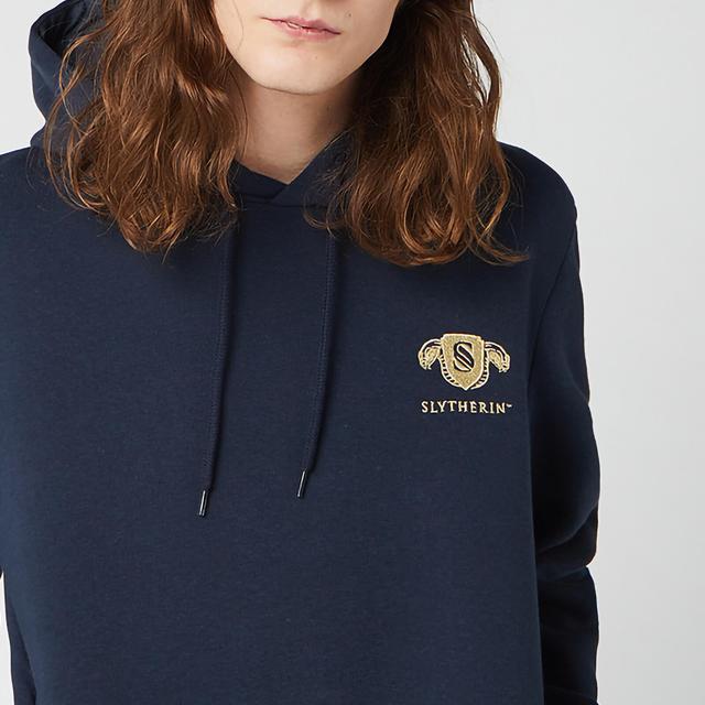 Sudadera con capucha bordada unisex Slytherin de Harry Potter - Azul marino - S on Productcaster.