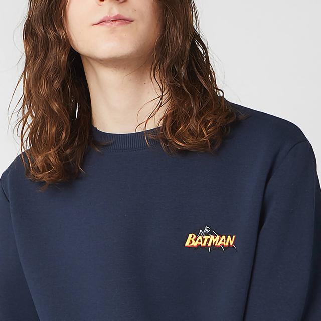 DC Batman Unisex Embroidered Sweatshirt - Navy - XL on Productcaster.