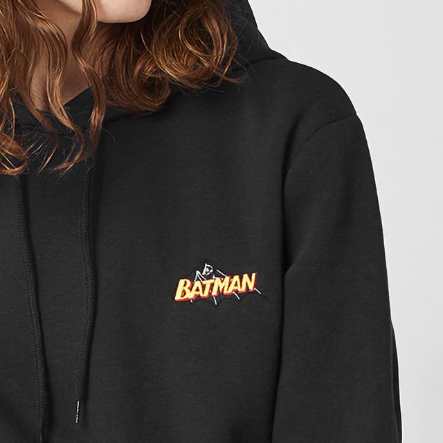 DC Batman Unisex Embroidered Hoodie - Black - S on Productcaster.