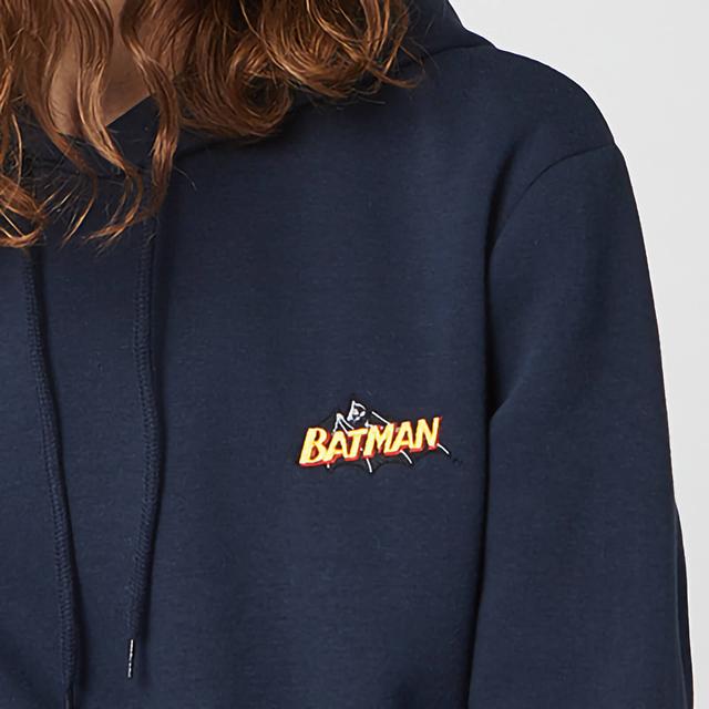 Sudadera con capucha bordada unisex DC Batman - Azul marino - M on Productcaster.