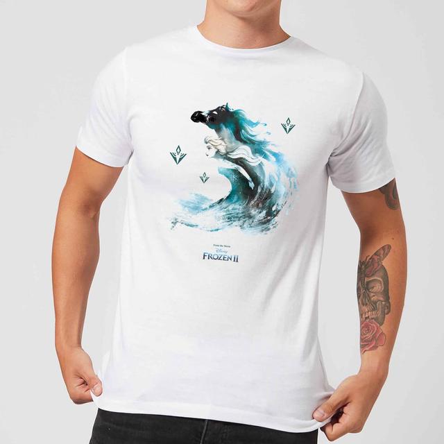 Frozen 2 Nokk Water Silhouette Men's T-Shirt - White - XL on Productcaster.