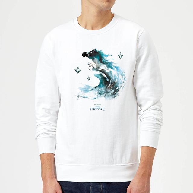 Frozen 2 Nokk Water Silhouette Sweatshirt - White - L - Weiß on Productcaster.