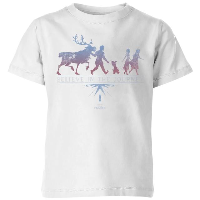 Frozen 2 Believe In The Journey kinder t-shirt - Wit - 122/128 (7-8 jaar) on Productcaster.