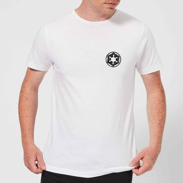 Camiseta The Mandalorian Galactic Empire Insignia Breast Print - Hombre - Blanco - L on Productcaster.