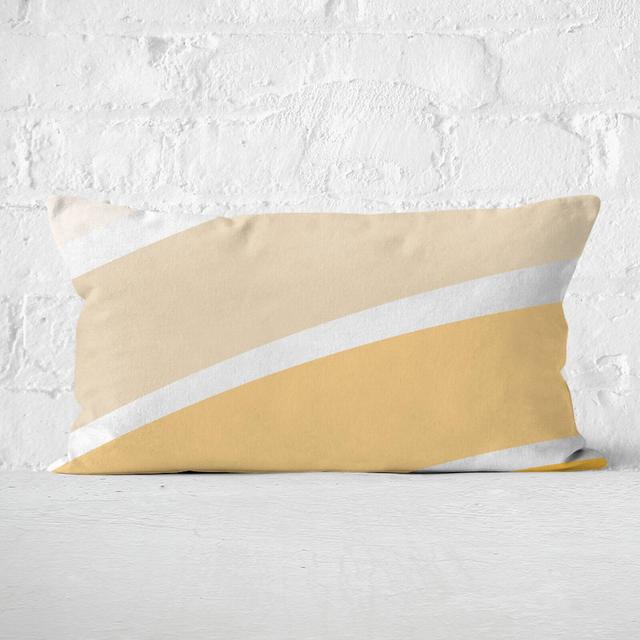 Rainbow Yellow Stripes Rectangular Cushion - 30x50cm - Soft Touch on Productcaster.