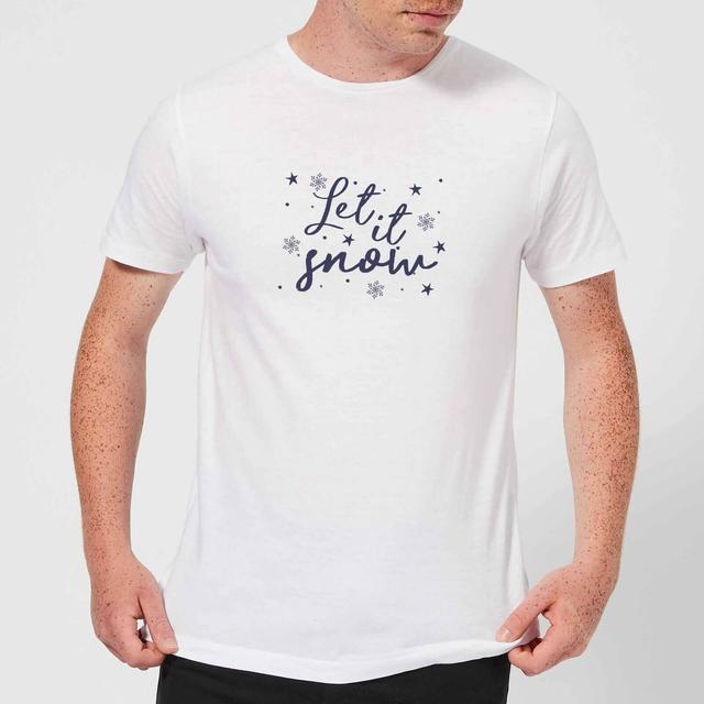 Let is Snow Flakes Men's T-Shirt - White - 5XL - Weiß on Productcaster.