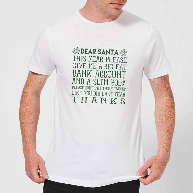 Dear Santa Men's T-Shirt - White - XL - Weiß on Productcaster.