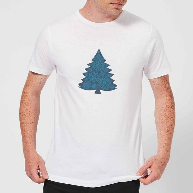 Snowflake tree Men's T-Shirt - White - XL - Weiß on Productcaster.