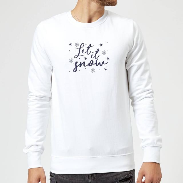 Let is Snow Flakes Sweatshirt - White - L - White on Productcaster.