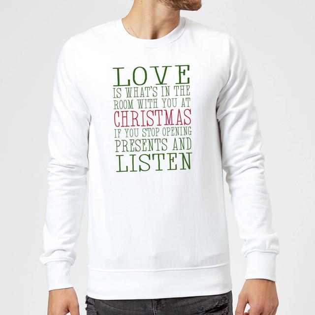 Love Christmas Sweatshirt - White - L - Weiß on Productcaster.