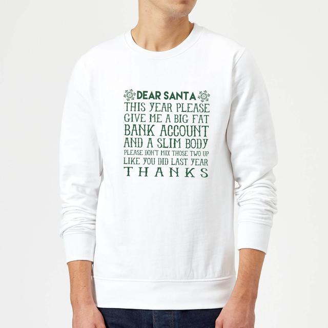 Dear Santa Sweatshirt - White - L - Weiß on Productcaster.