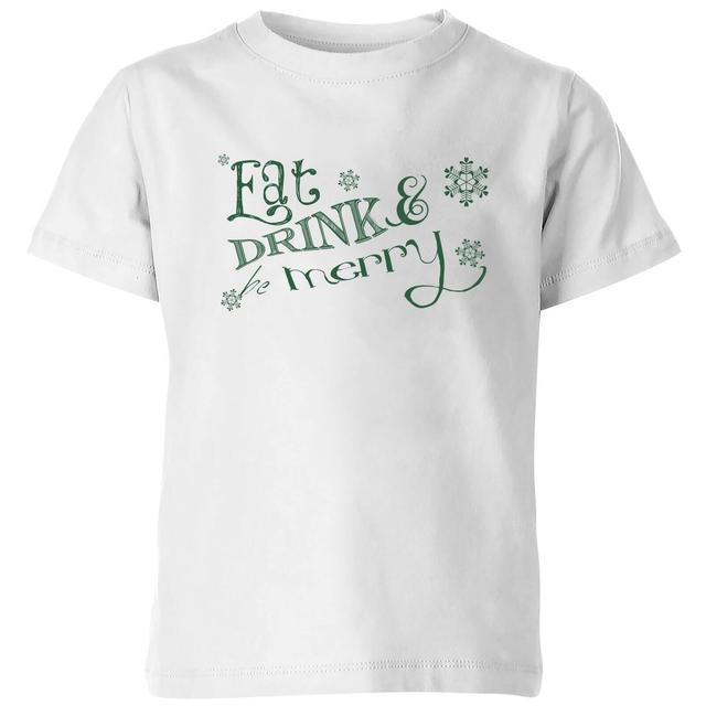 Eat and Drink Kids' T-Shirt - White - 3-4 Years - White on Productcaster.