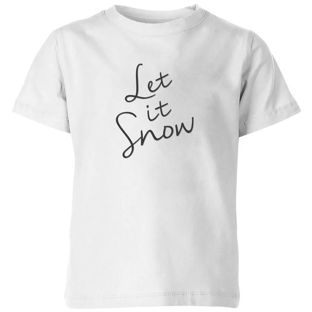 Let It Snow Kids' T-Shirt - White - 3-4 Years - White on Productcaster.