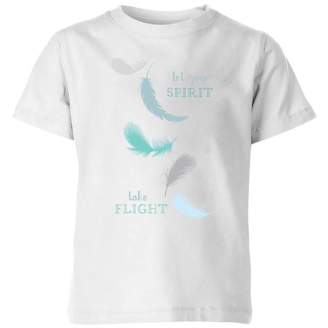 Spirit Flight Kids' T-Shirt - White - 11-12 Years - White on Productcaster.