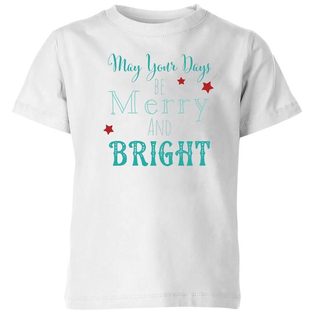 Merry & Bright Kids' T-Shirt - White - 3-4 Jahre - Weiß on Productcaster.