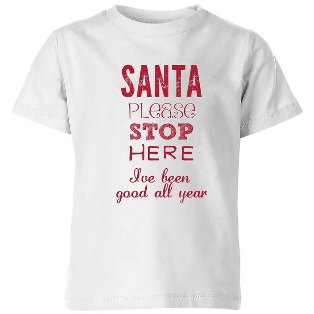 Please santa Kids' T-Shirt - White - 7-8 Jahre on Productcaster.