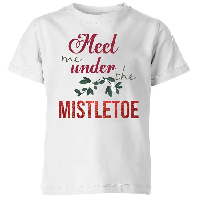 Meet me mistletoe Kids' T-Shirt - White - 5-6 Jahre - Weiß on Productcaster.