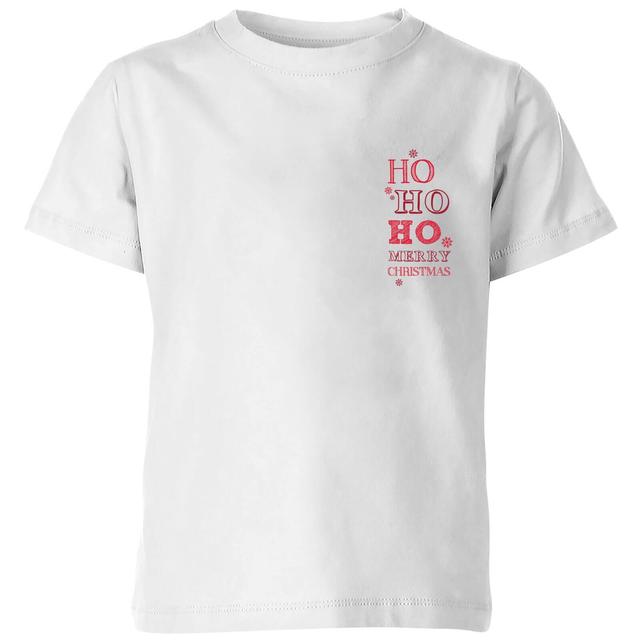 Ho Ho Ho Kids' T-Shirt - White - 9-10 Jahre - Weiß on Productcaster.