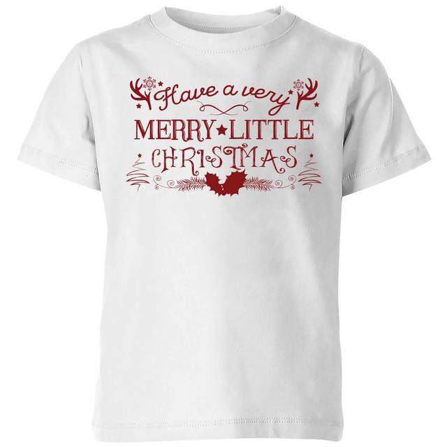 Very Merry Kids' T-Shirt - White - 9-10 Jahre - Weiß on Productcaster.