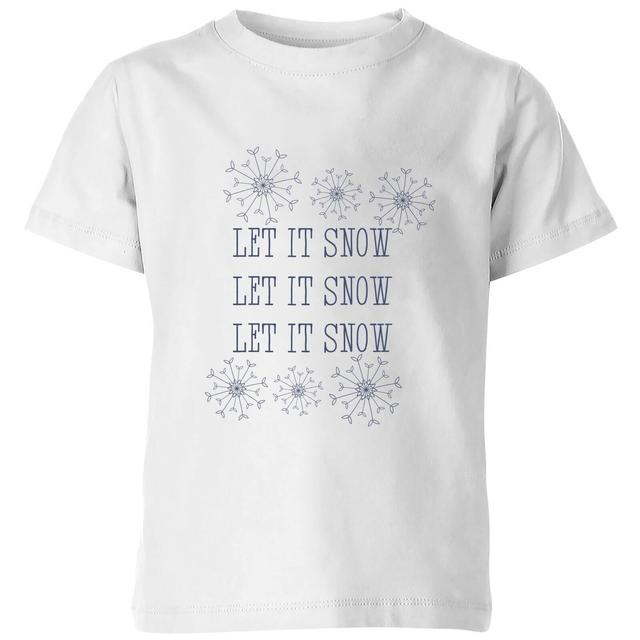 Let it Snow Kids' T-Shirt - White - 3-4 Years - White on Productcaster.