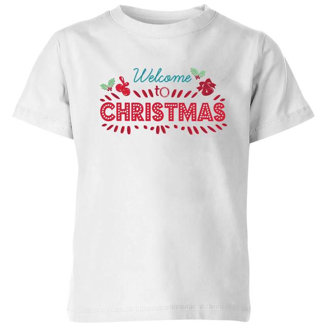 Welcome to Christmas Kids' T-Shirt - White - 3-4 Jahre - Weiß on Productcaster.