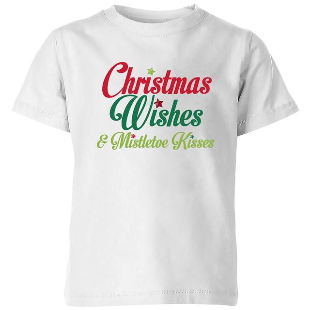 Mistletoe Kisses Kids' T-Shirt - White - 9-10 Jahre on Productcaster.